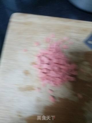 西蓝花炒米的做法步骤：2