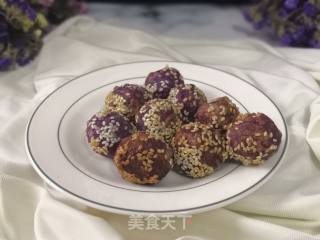 紫色诱惑——紫薯球的做法步骤：7