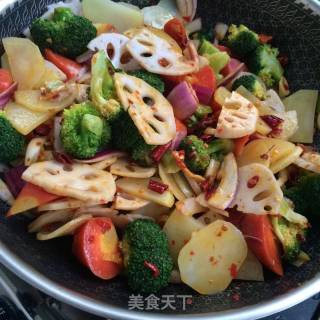 三酱时蔬锅的做法步骤：9