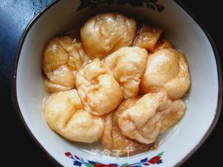 面筋泡炒丝瓜的做法步骤：2