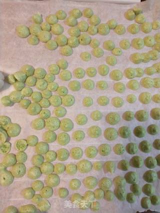 菠菜汁蛋白溶豆的做法步骤：4