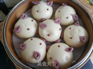【萌小猪】紫薯小猪的做法步骤：13