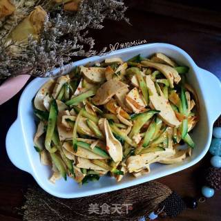 豆干拌黄瓜的做法步骤：9