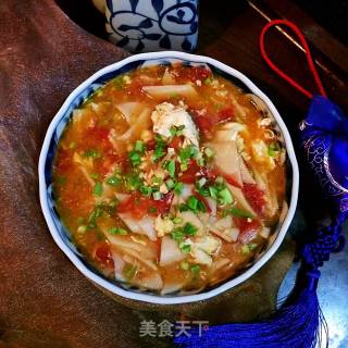 番茄鸡蛋烩面片的做法步骤：8