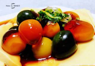 鹌鹑蛋皮蛋豆腐#家乡的味道#的做法步骤：9