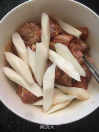 山药蒸排骨的做法步骤：4
