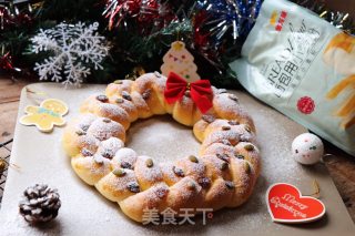 圣诞花环面包的做法步骤：21