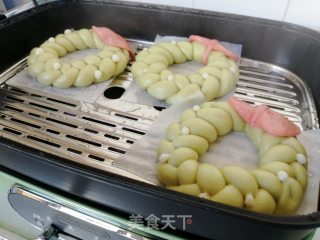 圣诞花环馒头的做法步骤：12