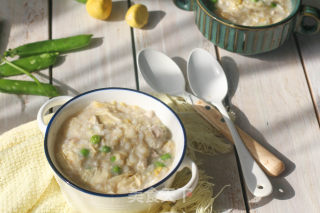 腐竹板栗豌豆肉丝粥——宝宝辅食的做法步骤：7