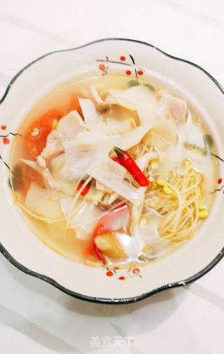 老谭酸汤萝卜皮的做法步骤：6