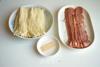 金针菇培根卷的做法步骤：1