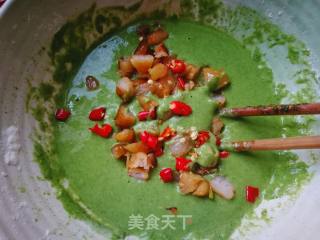 菠菜虾仁小饼的做法步骤：6