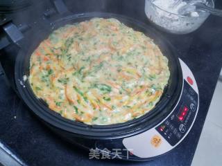 胡萝卜芹菜叶煎饼的做法步骤：5