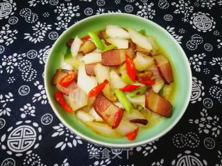 白菜炒腊肉的做法步骤：12
