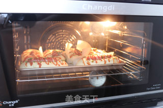 烤肠仔面包的做法步骤：14
