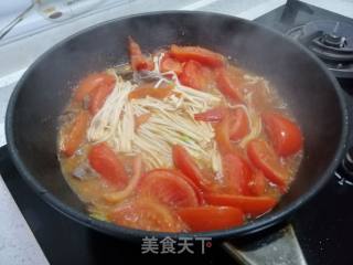 番茄金针菇牛肉的做法步骤：7
