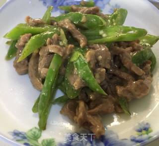 尖椒牛柳的做法步骤：4