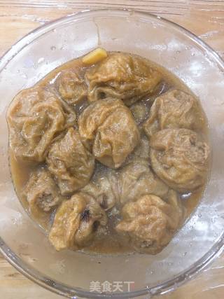 油面筋酿肉的做法步骤：10
