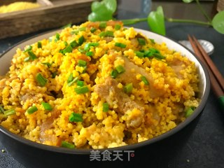 小米粉蒸肉的做法步骤：8