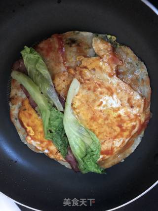 培根手抓饼的做法步骤：7