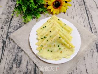 如何做葱花鸡蛋饼的做法步骤：15