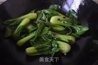 香菇扒青菜的做法步骤：4