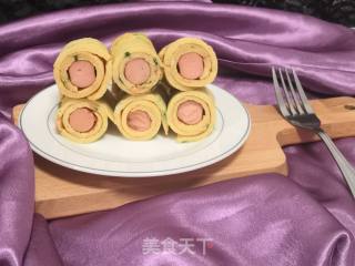 鸡蛋香肠卷的做法步骤：5