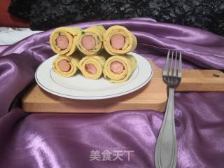 鸡蛋香肠卷的做法步骤：9