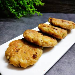 蒜香炸藕饼的做法步骤：8