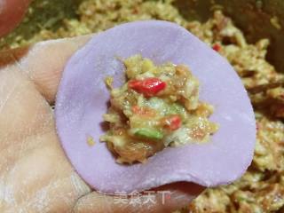 紫薯香辣大肉饺的做法步骤：12