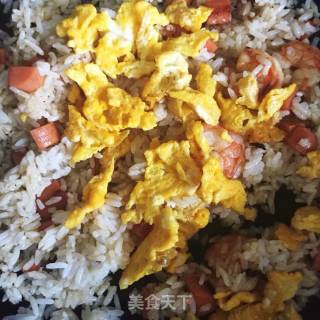 酱油虾仁炒饭的做法步骤：7