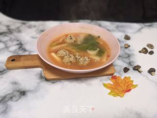 香菇丸子煮年糕的做法步骤：6