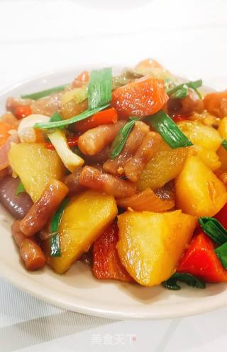 香辣腊肠烧土豆的做法步骤：10