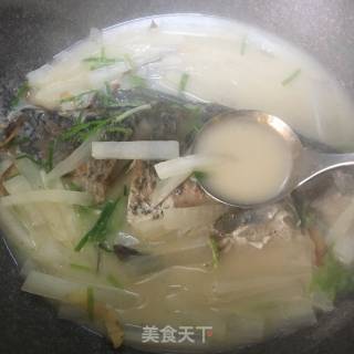 浓香奶白鲫鱼汤的做法步骤：10
