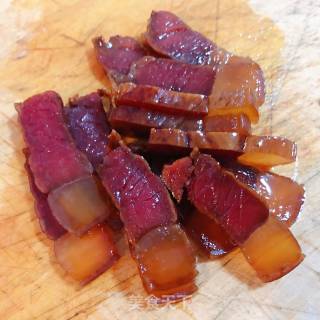 #腊味#腊肉蒸豆腐卧蛋的做法步骤：3