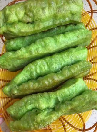 菠菜油条的做法步骤：7