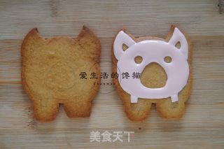 粉红猪糖霜饼干的做法步骤：10