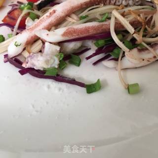 烤板栗南瓜鱿鱼腿沙拉的做法步骤：25