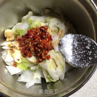 凉拌儿菜片片儿的做法步骤：4