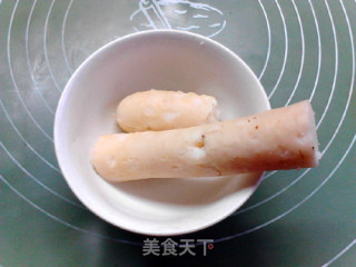 雪域深海：山药泥蓝莓汁的做法步骤：4