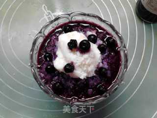 雪域深海：山药泥蓝莓汁的做法步骤：9