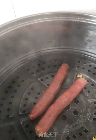 蒸广式腊肠的做法步骤：3