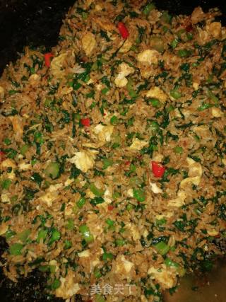 青菜蛋炒饭的做法步骤：10