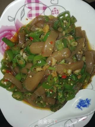 辣椒炒魔芋豆腐的做法步骤：4