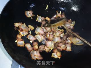 #腊味#腊肉荷兰豆的做法步骤：7