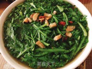菌汤茼蒿的做法步骤：4