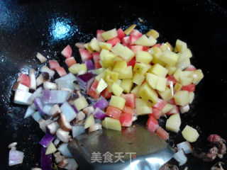 香菇胡萝卜羊肉焖饭的做法步骤：12