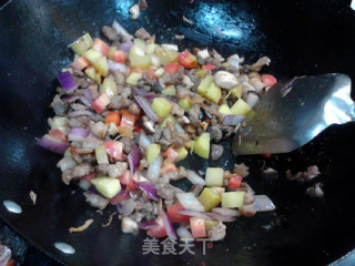 香菇胡萝卜羊肉焖饭的做法步骤：14