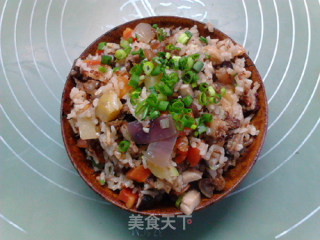 香菇胡萝卜羊肉焖饭的做法步骤：23