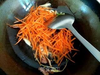 白菜胡萝卜素炒饼的做法步骤：6